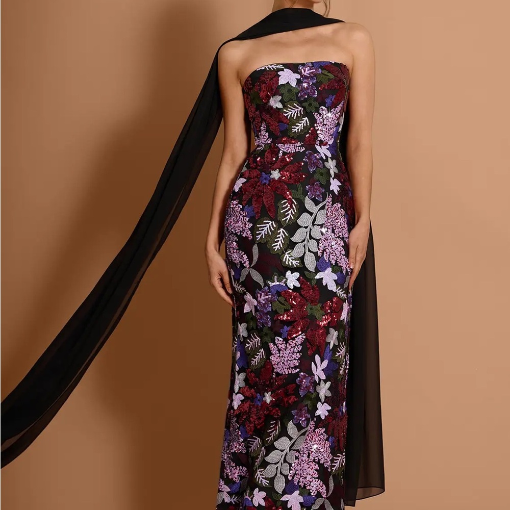 ISO: Azazie Galira Floral Maxi Dress